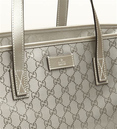 gucci metallic tote with metallic gg logo